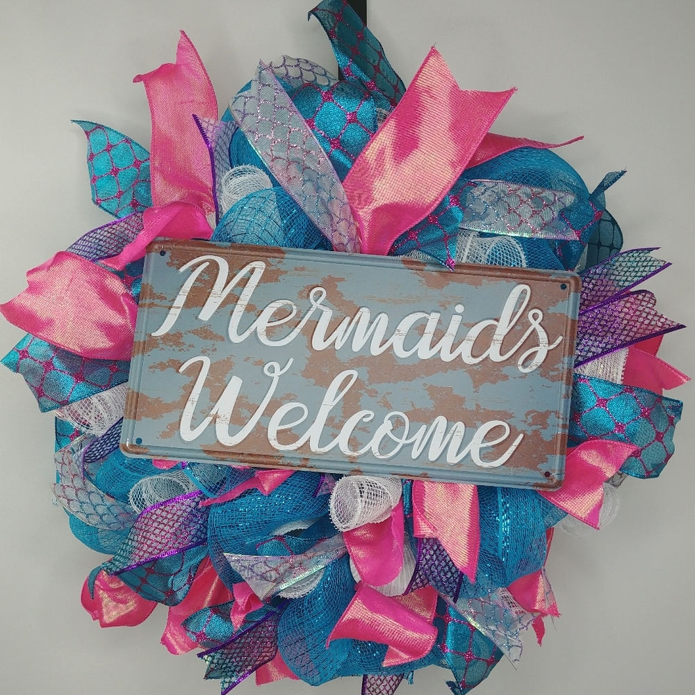 Mermaids Welcome Handmade Wreath